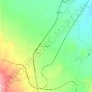 Mappa topografica Durupınar, altitudine, rilievo