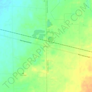 Mappa topografica Juniata, altitudine, rilievo