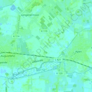 Mappa topografica Roggenmoor, altitudine, rilievo
