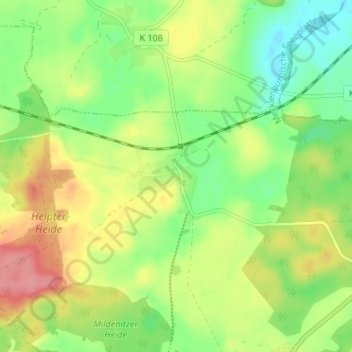Mappa topografica Groß Daberkow, altitudine, rilievo