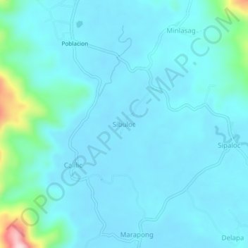Mappa topografica Sibuloc, altitudine, rilievo