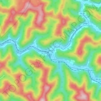 Mappa topografica Lenore, altitudine, rilievo