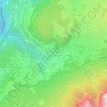 Mappa topografica St. Vigil, altitudine, rilievo