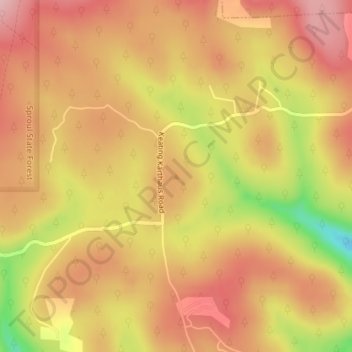 Mappa topografica Grove Hill, altitudine, rilievo