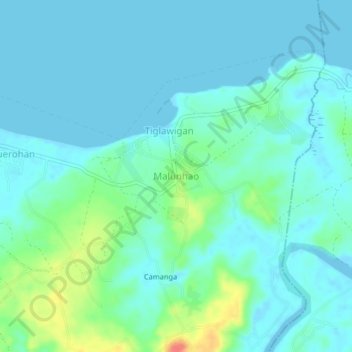 Mappa topografica Malunhao, altitudine, rilievo