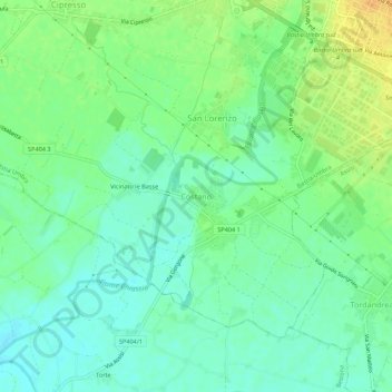 Mappa topografica Costano, altitudine, rilievo