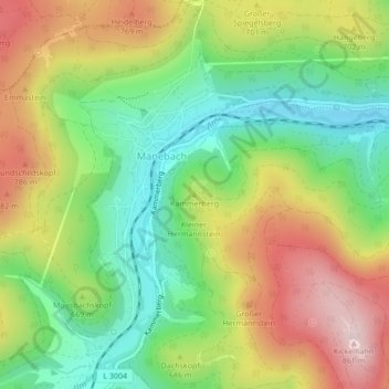 Mappa topografica Kammerberg, altitudine, rilievo
