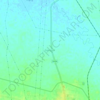 Mappa topografica Gangaur, altitudine, rilievo