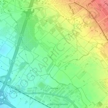 Mappa topografica Peñasola, altitudine, rilievo