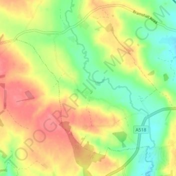 Mappa topografica Gratwich, altitudine, rilievo