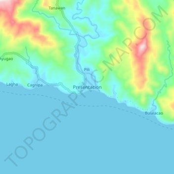 Mappa topografica Presentacion, altitudine, rilievo