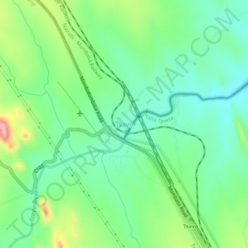 Mappa topografica Tsavo, altitudine, rilievo