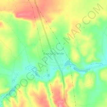 Mappa topografica Baixão Grande, altitudine, rilievo