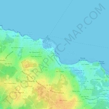 Mappa topografica La Croix du Port, altitudine, rilievo