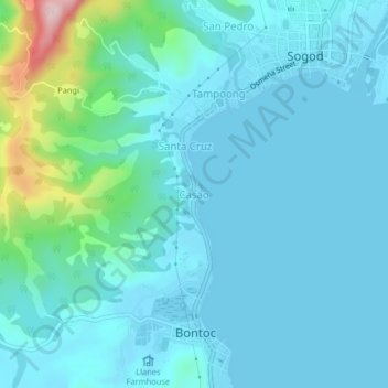 Mappa topografica Casao, altitudine, rilievo