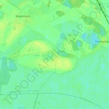 Mappa topografica Demnitz, altitudine, rilievo