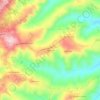 Mappa topografica Cerchiara, altitudine, rilievo