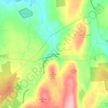 Mappa topografica Colton Hollow, altitudine, rilievo