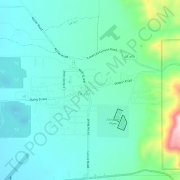 Mappa topografica La Luz, altitudine, rilievo