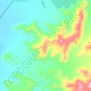 Mappa topografica Provincia de Casma, altitudine, rilievo