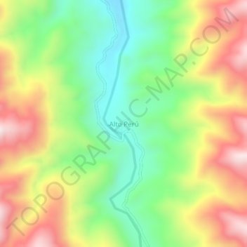 Mappa topografica Alto Perú, altitudine, rilievo