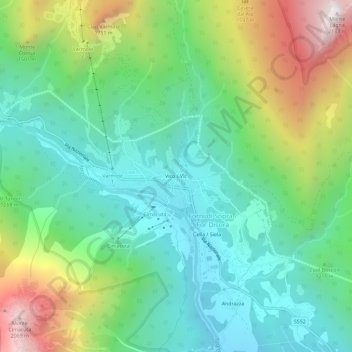 Mappa topografica Vico, altitudine, rilievo