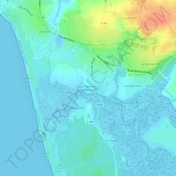 Mappa topografica Le Havre de la Gachère, altitudine, rilievo