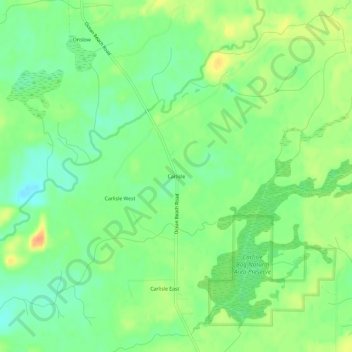 Mappa topografica Carlisle, altitudine, rilievo