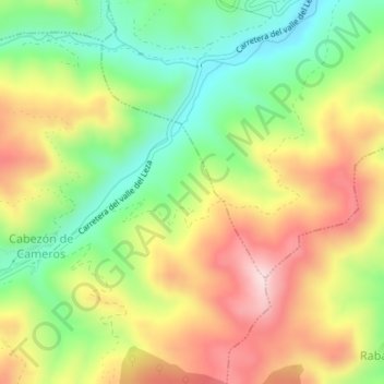 Mappa topografica Peña Martín, altitudine, rilievo