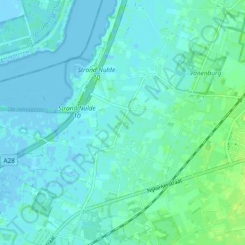 Mappa topografica Steenenkamer, altitudine, rilievo