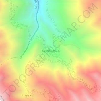 Mappa topografica Cedropampa, altitudine, rilievo
