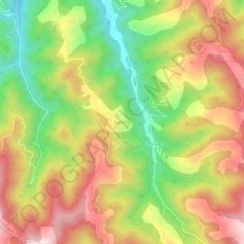 Mappa topografica Batote, altitudine, rilievo