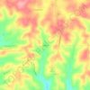 Mappa topografica Duckrun, altitudine, rilievo