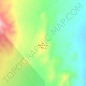 Mappa topografica Red Rocks, altitudine, rilievo