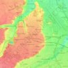 Mappa topografica Colomiers, altitudine, rilievo