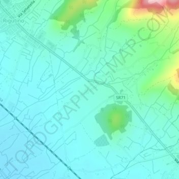 Mappa topografica Vitiano, altitudine, rilievo