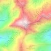 Mappa topografica Monte Marzo, altitudine, rilievo