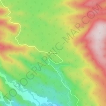 Mappa topografica Mintapod, altitudine, rilievo