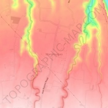 Mappa topografica Mantibugao, altitudine, rilievo
