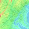 Mappa topografica Fairfax (city), altitudine, rilievo