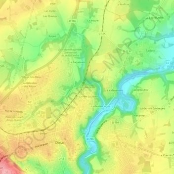 Mappa topografica Les Réhories, altitudine, rilievo