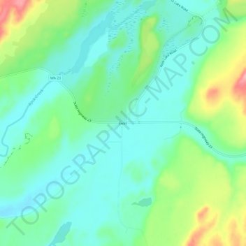 Mappa topografica Ewan, altitudine, rilievo
