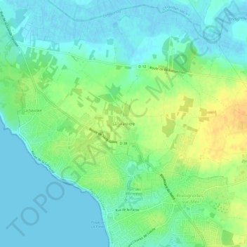 Mappa topografica La Girardière, altitudine, rilievo