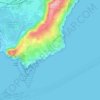 Mappa topografica Capo di Posillipo, altitudine, rilievo