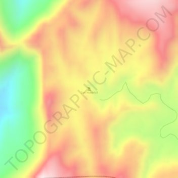 Mappa topografica Don Waterfall, altitudine, rilievo