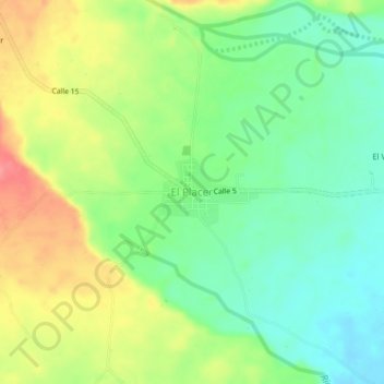 Mappa topografica El Placer, altitudine, rilievo