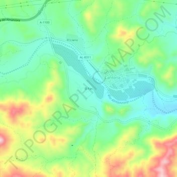 Mappa topografica El Fas, altitudine, rilievo