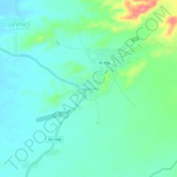 Mappa topografica Yapatera, altitudine, rilievo