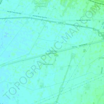 Mappa topografica Santo Stefano a Macerata, altitudine, rilievo