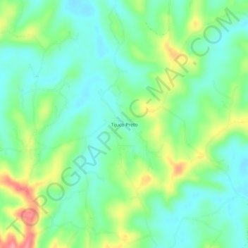 Mappa topografica Tijuco Preto, altitudine, rilievo